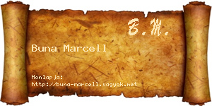 Buna Marcell névjegykártya
